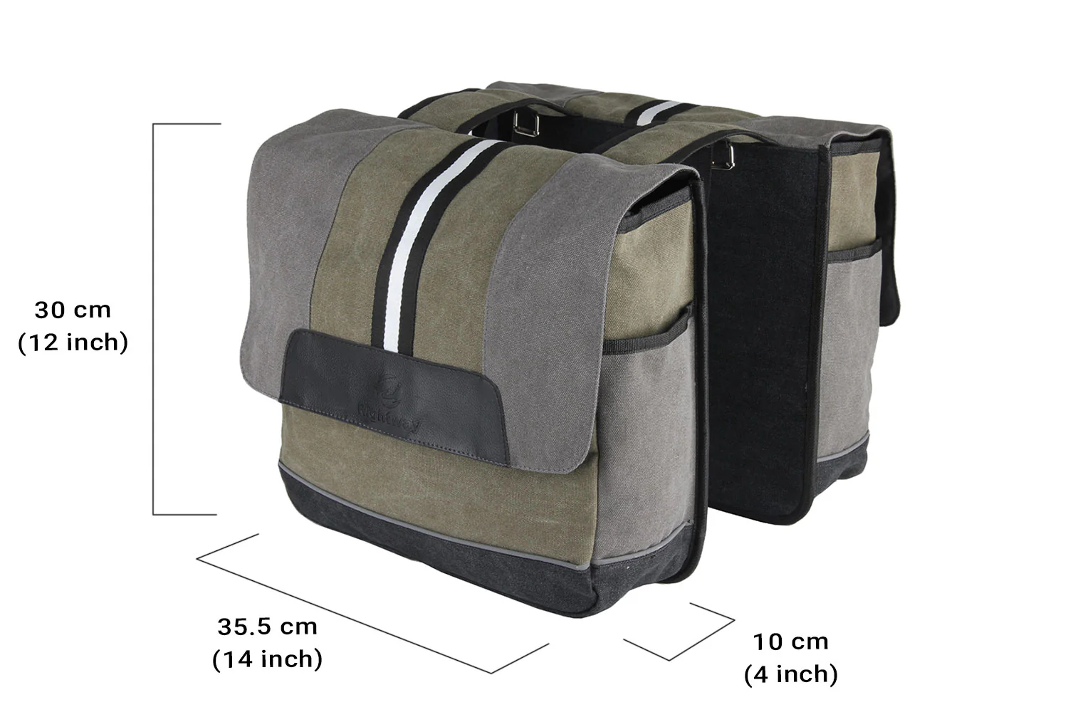 Canvas Bike Pannier Bag - Image 2