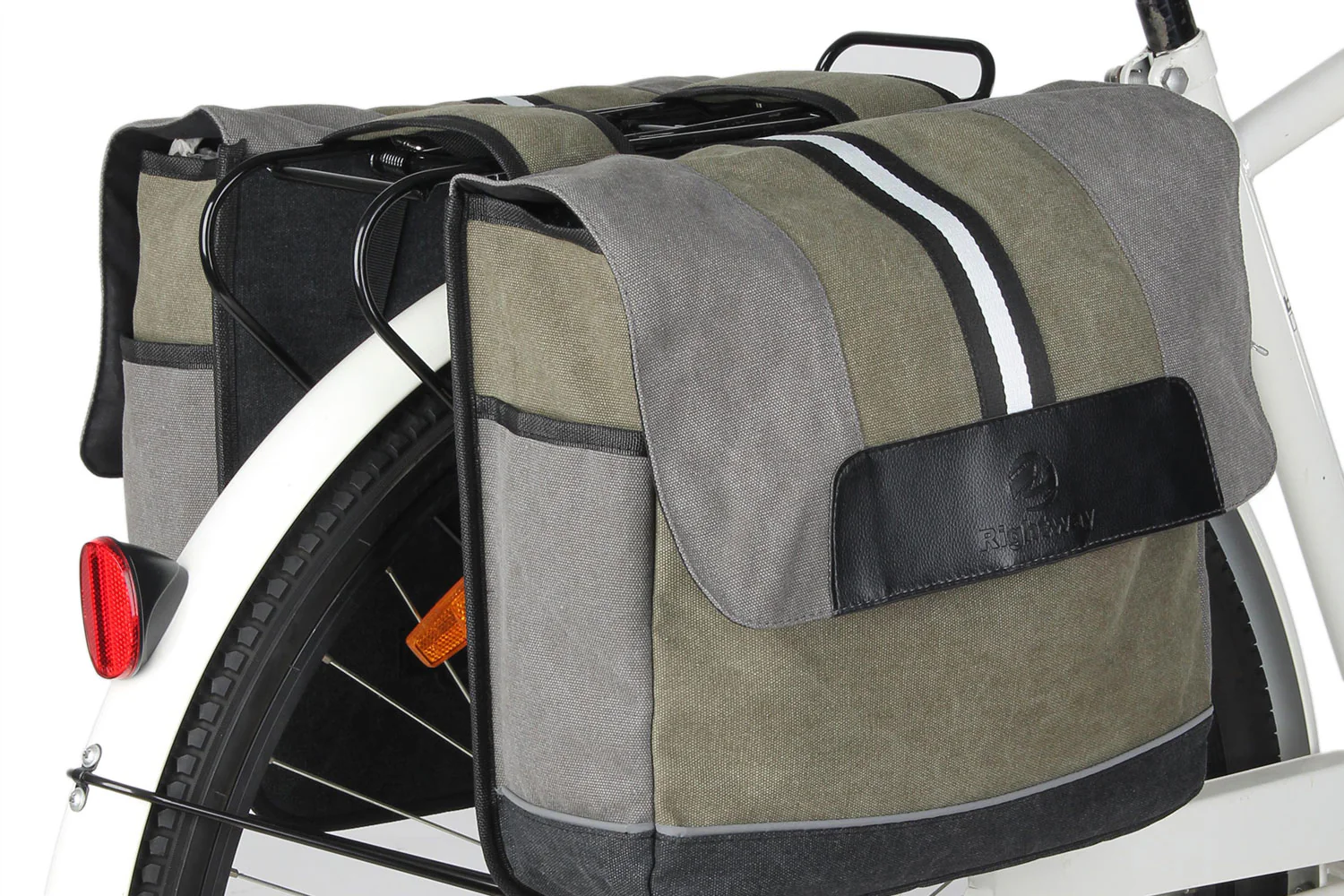 Canvas Bike Pannier Bag - Image 3