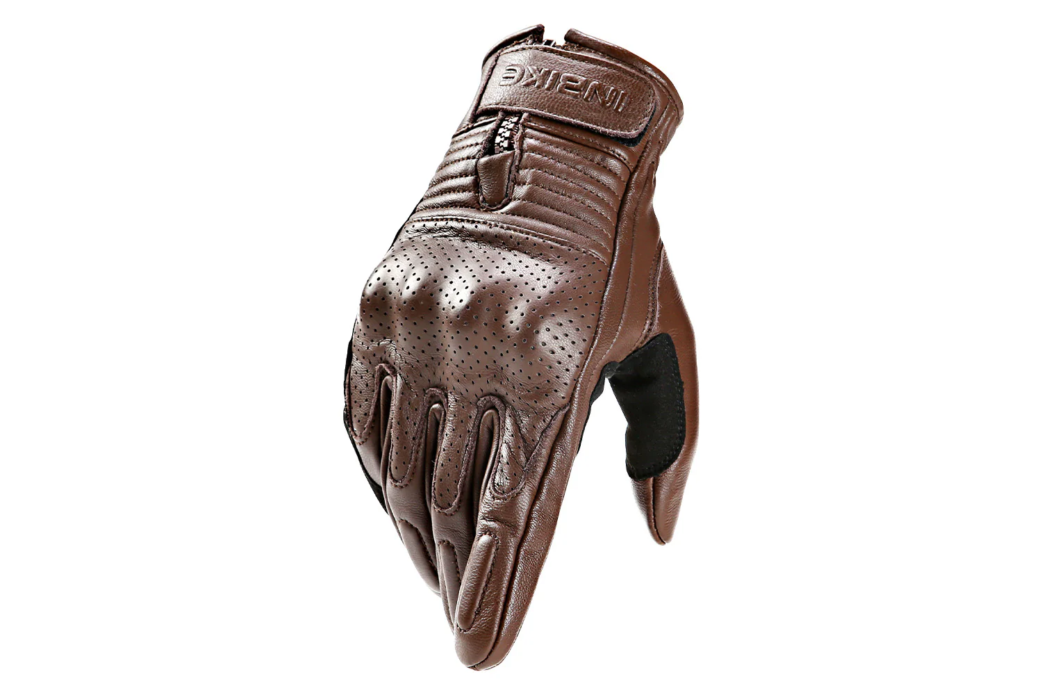Leather motorcycle gloves