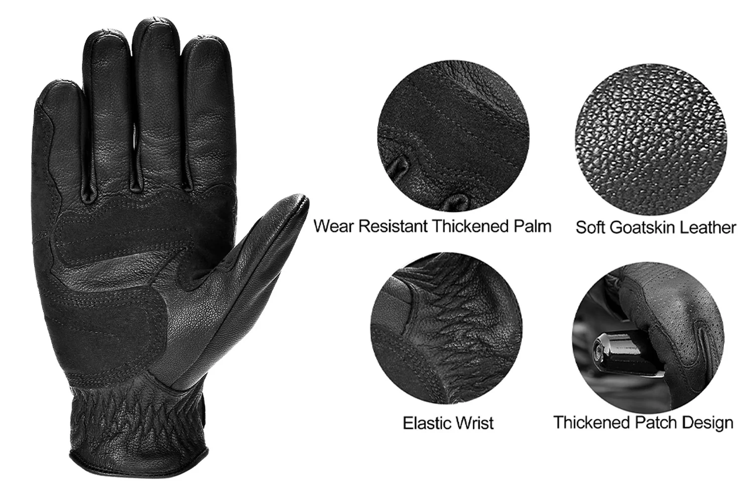 Leather motorcycle gloves - Image 6